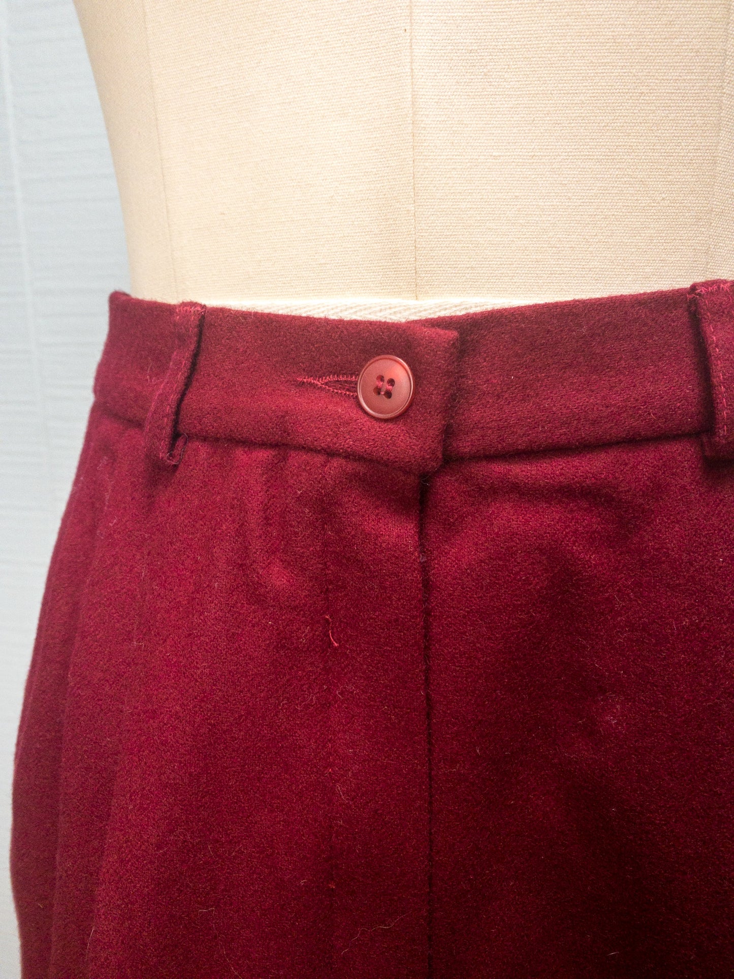 90's "Marvelous Mrs. Maisel" Pendleton Wool Wine Red Shorts