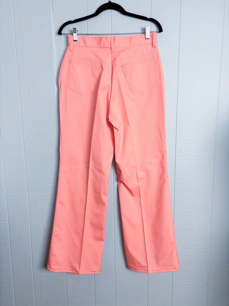 70's Levi's For Me Salmon Pink Boot Cut Pants