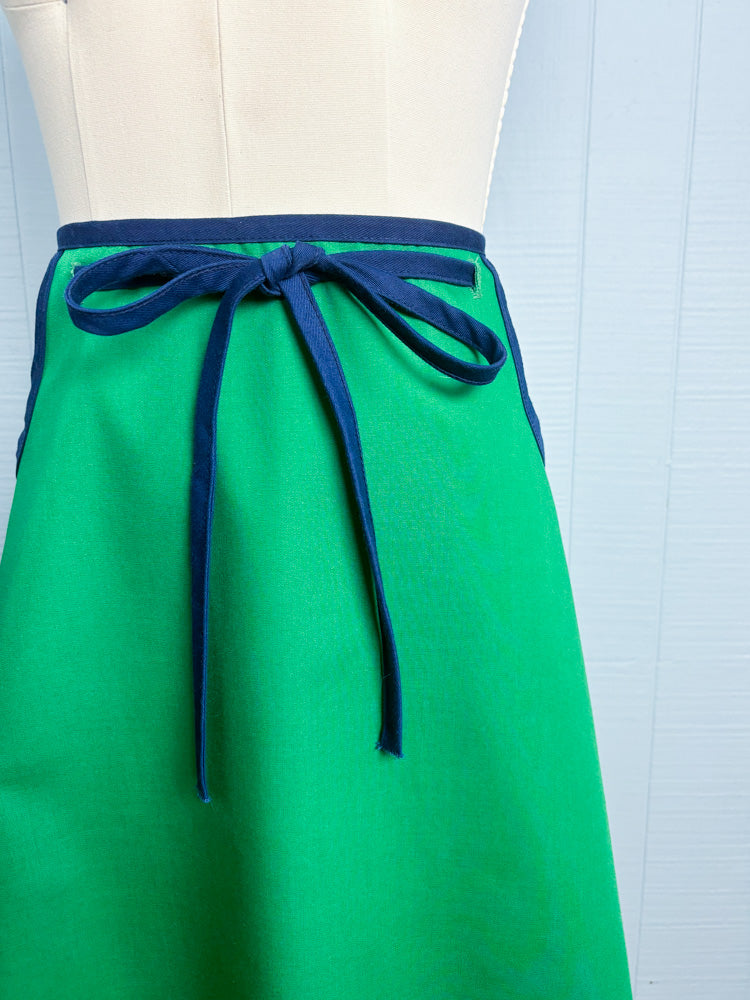 70's Kelly Green Wrap Skirt