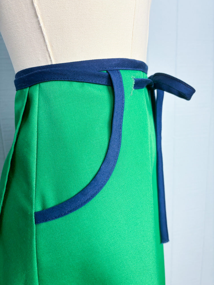70's Kelly Green Wrap Skirt