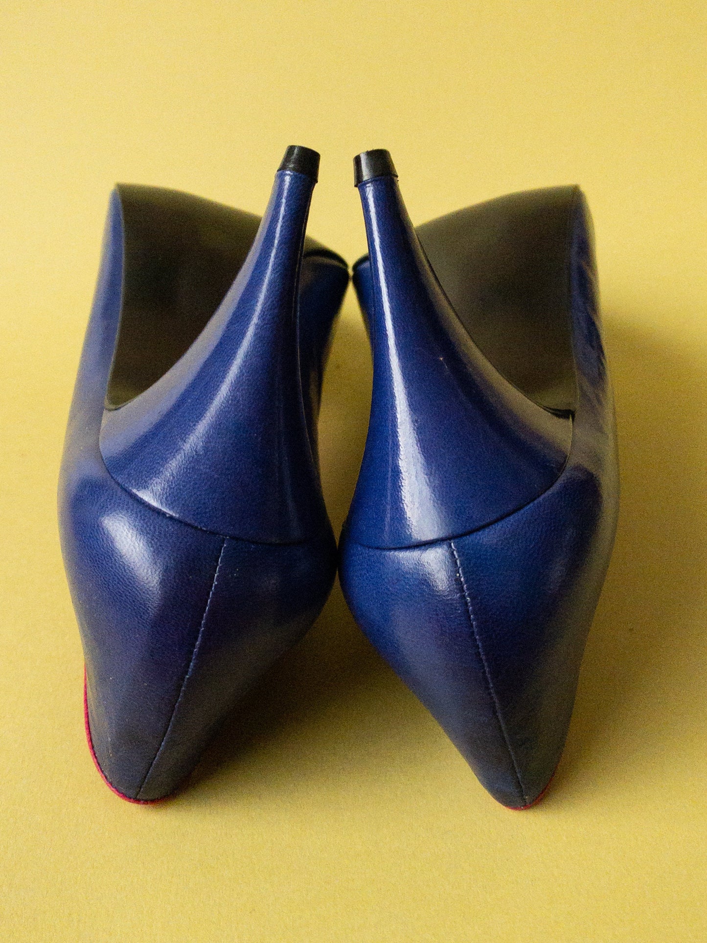 80s Magenta and Blue Leather Heels | 9