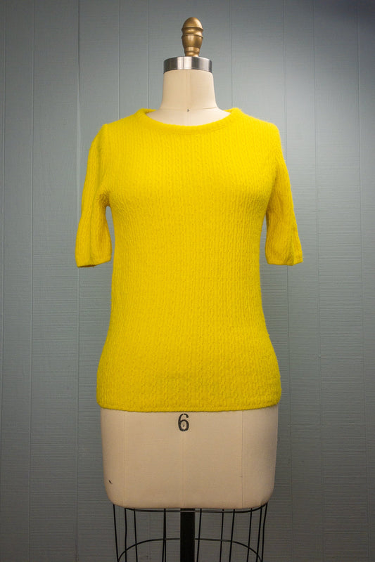 60's Canary Yellow Sweater | XS/S