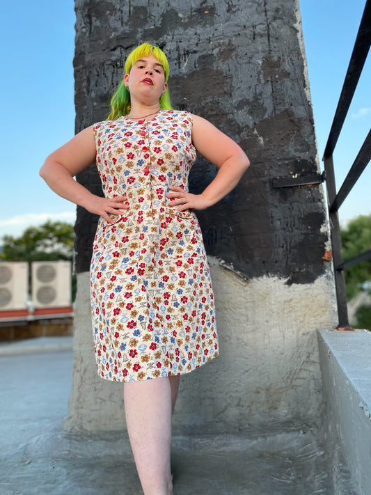 50's Globes & Bell Dress | L/XL