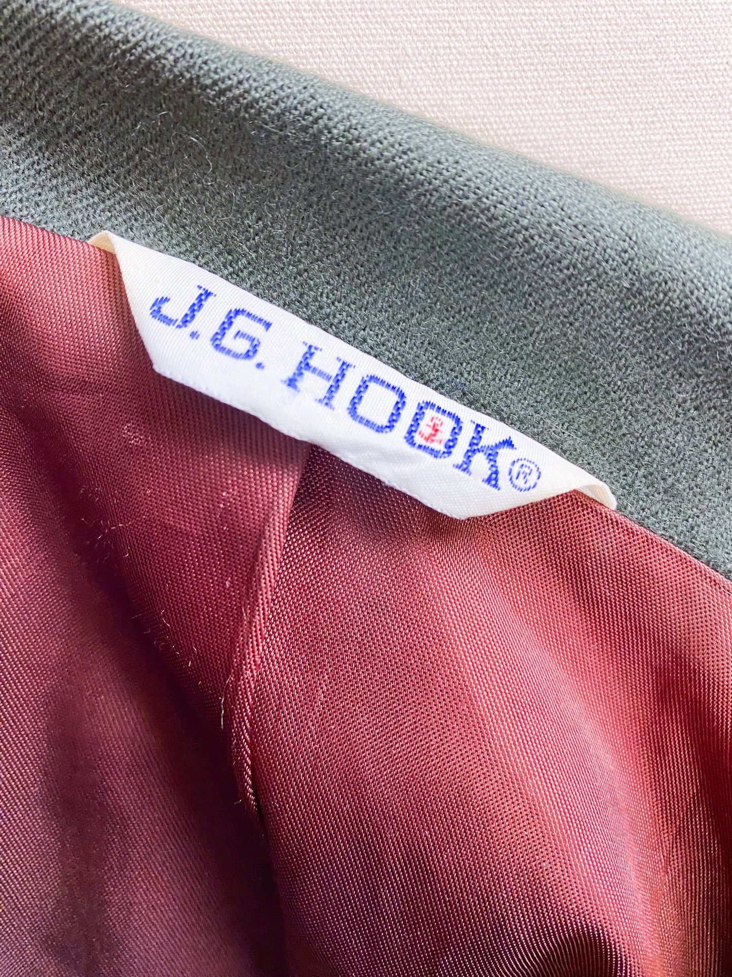 80's JG Hook Blazer Deep Olive Green Single Breast | M