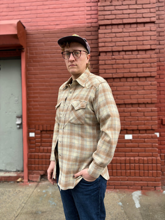 60's 70's Mrs. Maisel Pendleton Wool Flannel Western Shacket