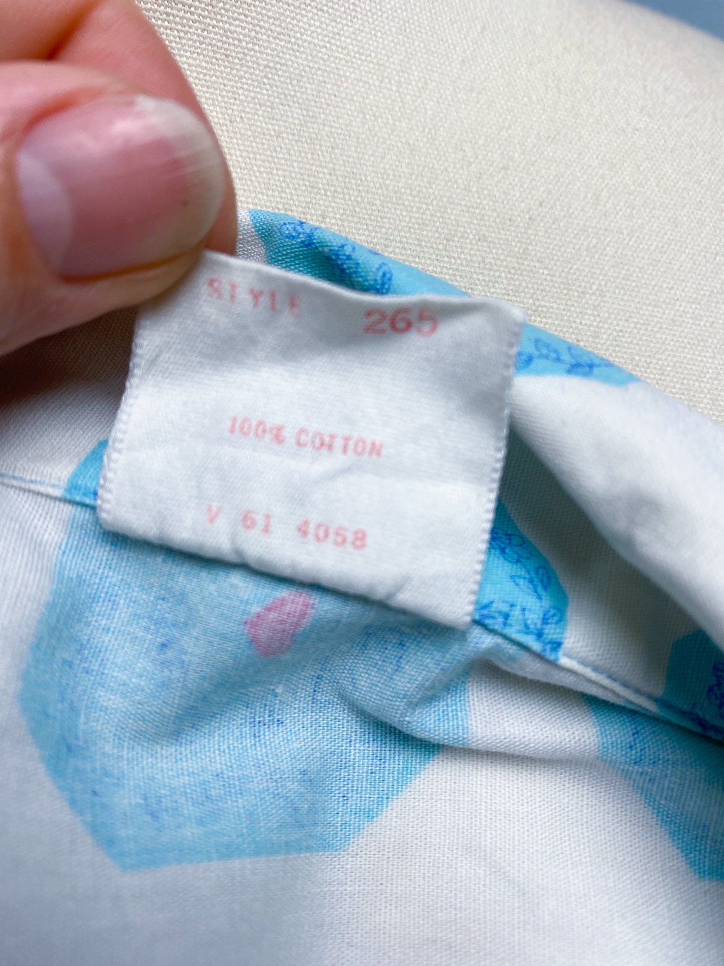 50's Hearts, Peonies & Doves Blouse | XXS/XS