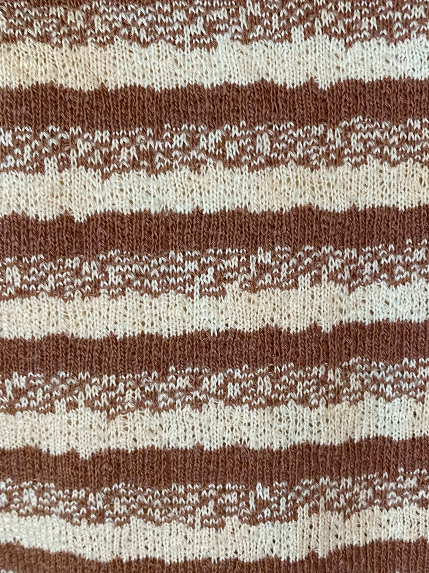 60s 70's Brown Space Dye Crew | S/M