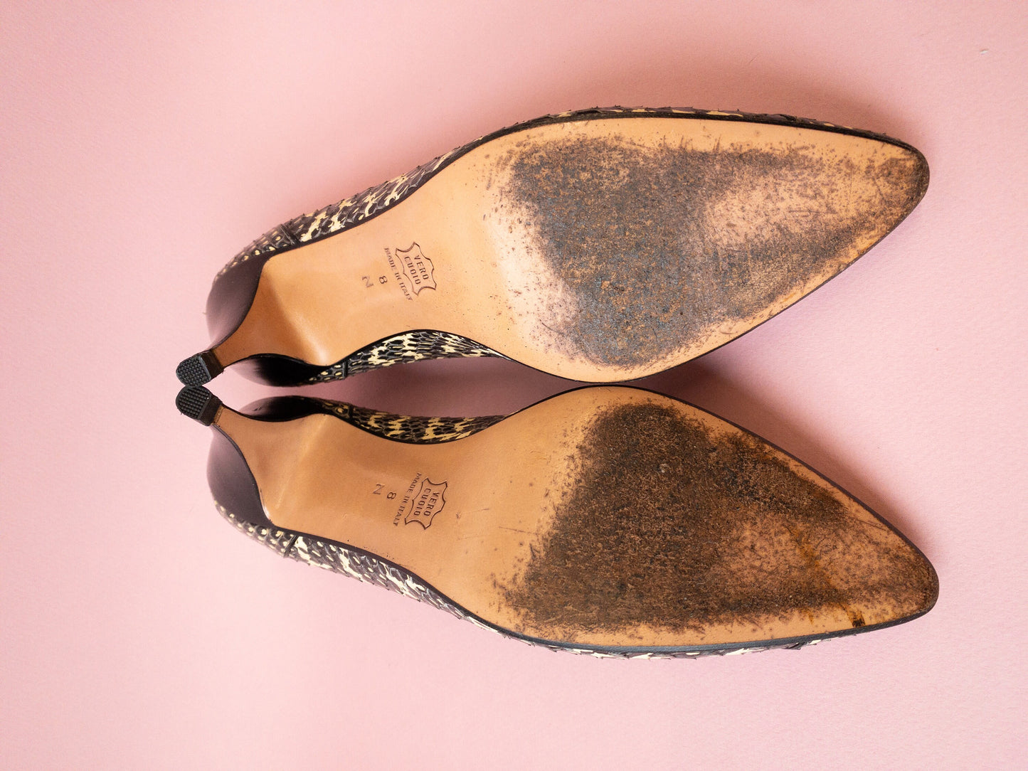 80's Bally Snakeskin Leather High Heel