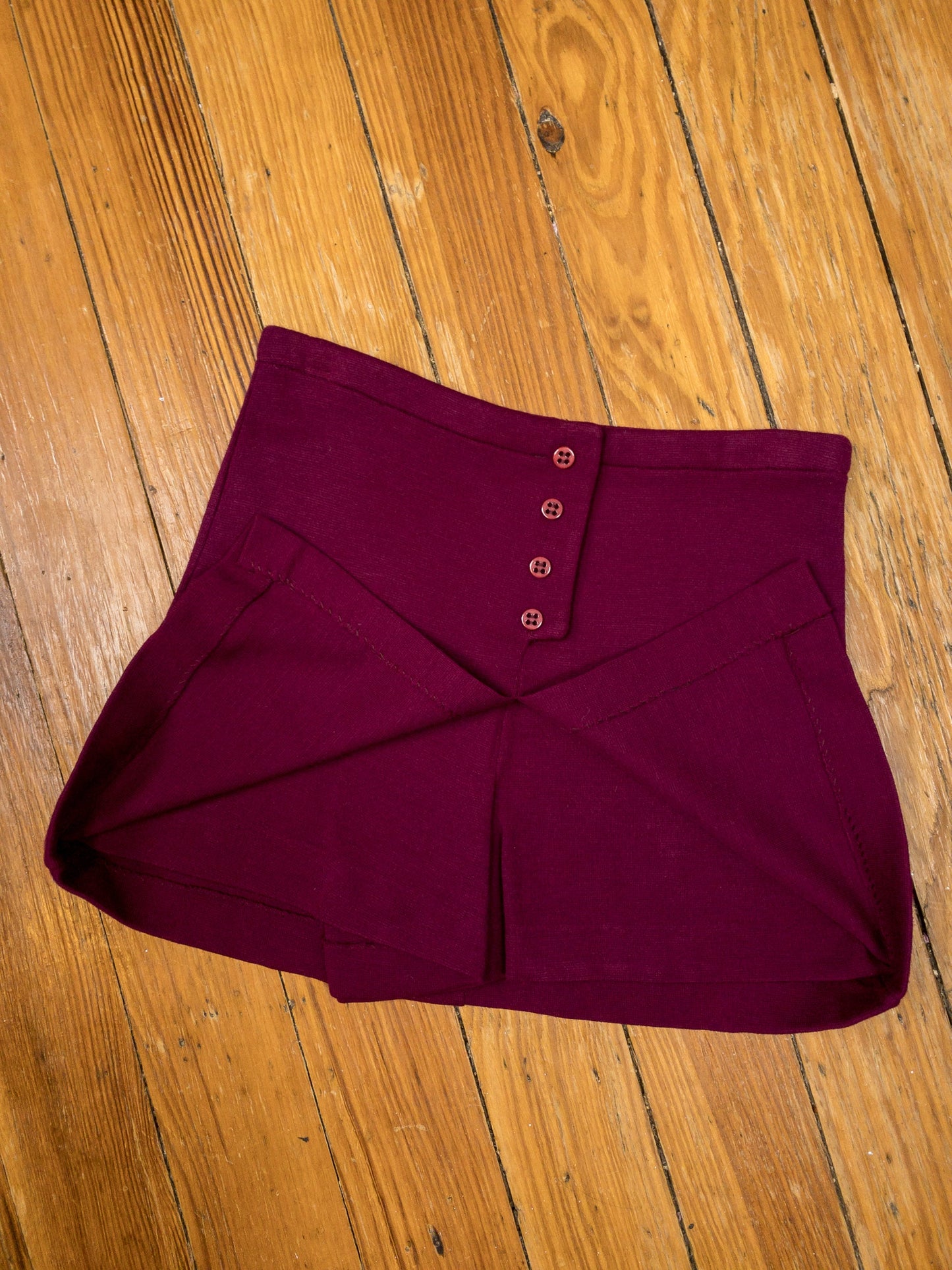 60's 70's Wine Knit Skort