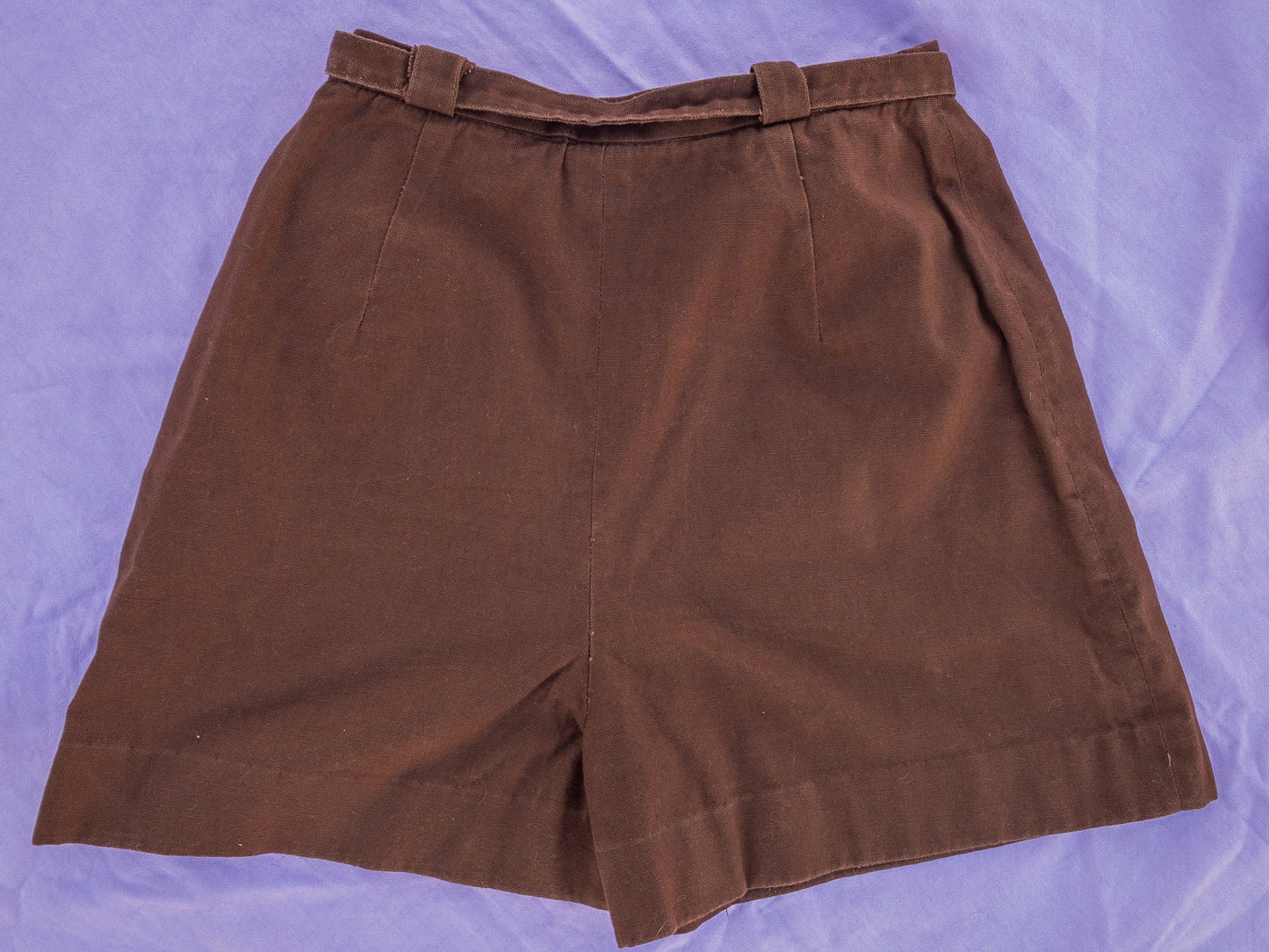 60's Brown Buckle Shorts | 25"