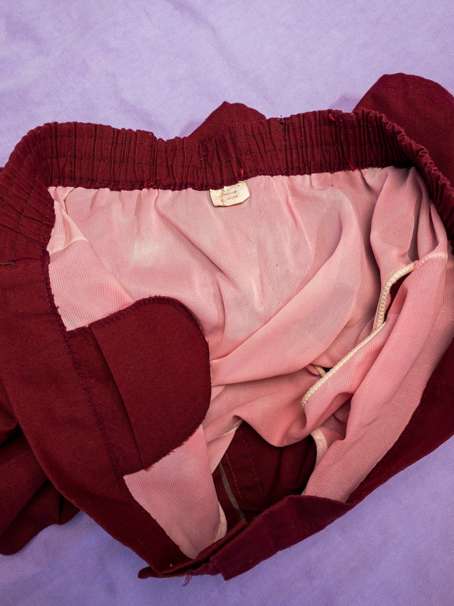60's Maroon Swim Trunks | L/XL