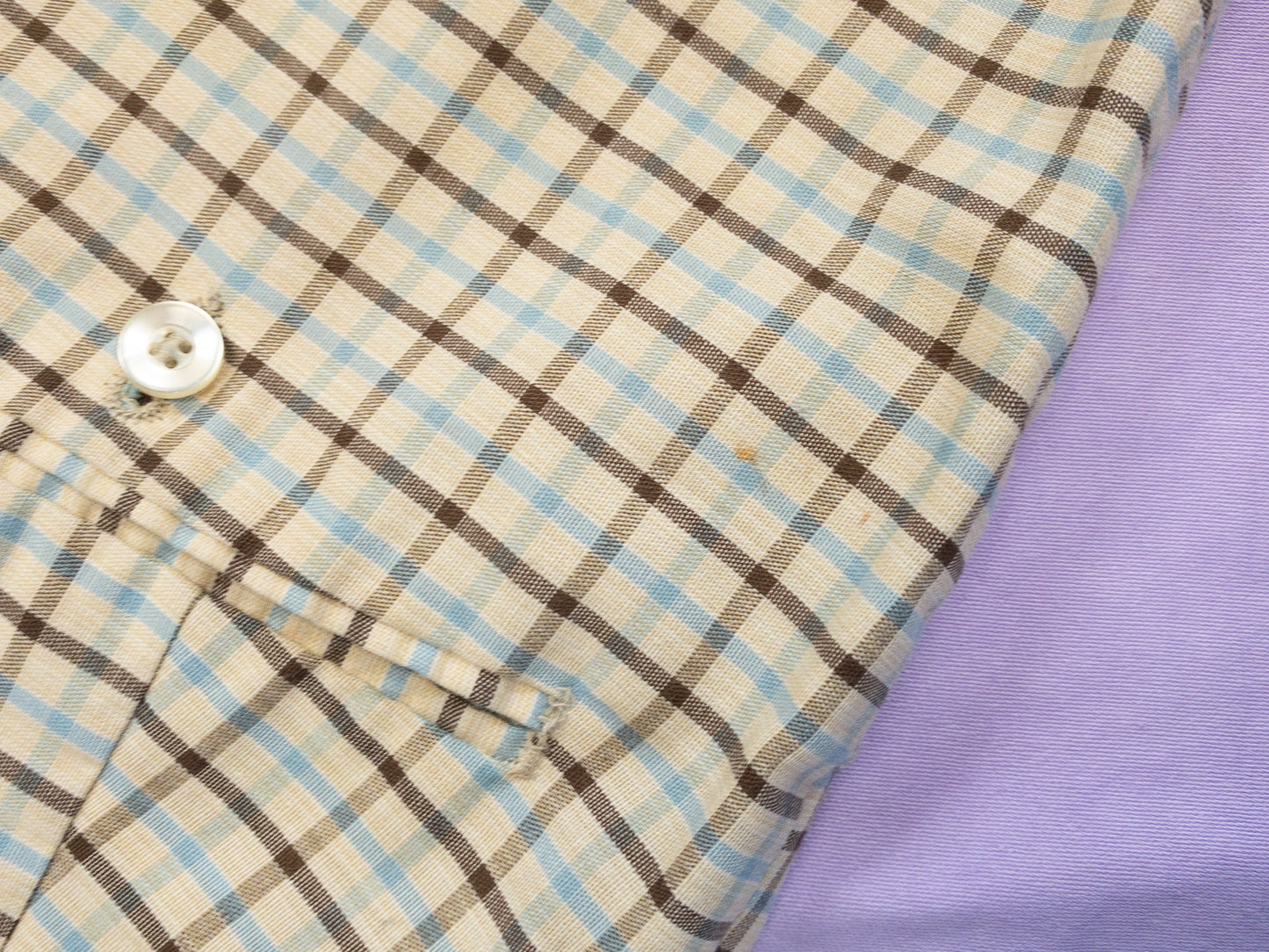 70's Tan Check High Waist Bermuda Short | 30"