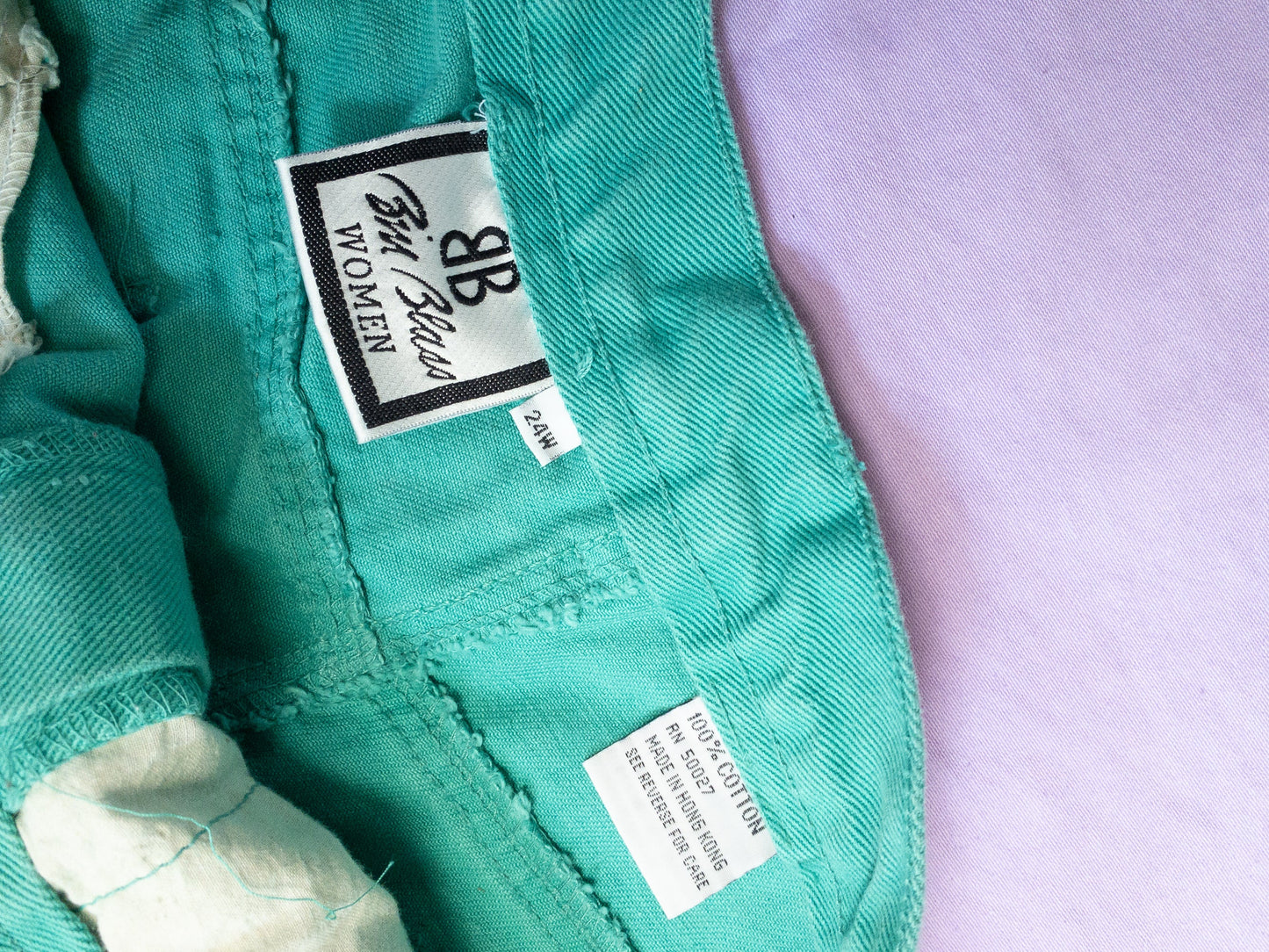 90's Green Teal Denim Shorts | XXL/3X