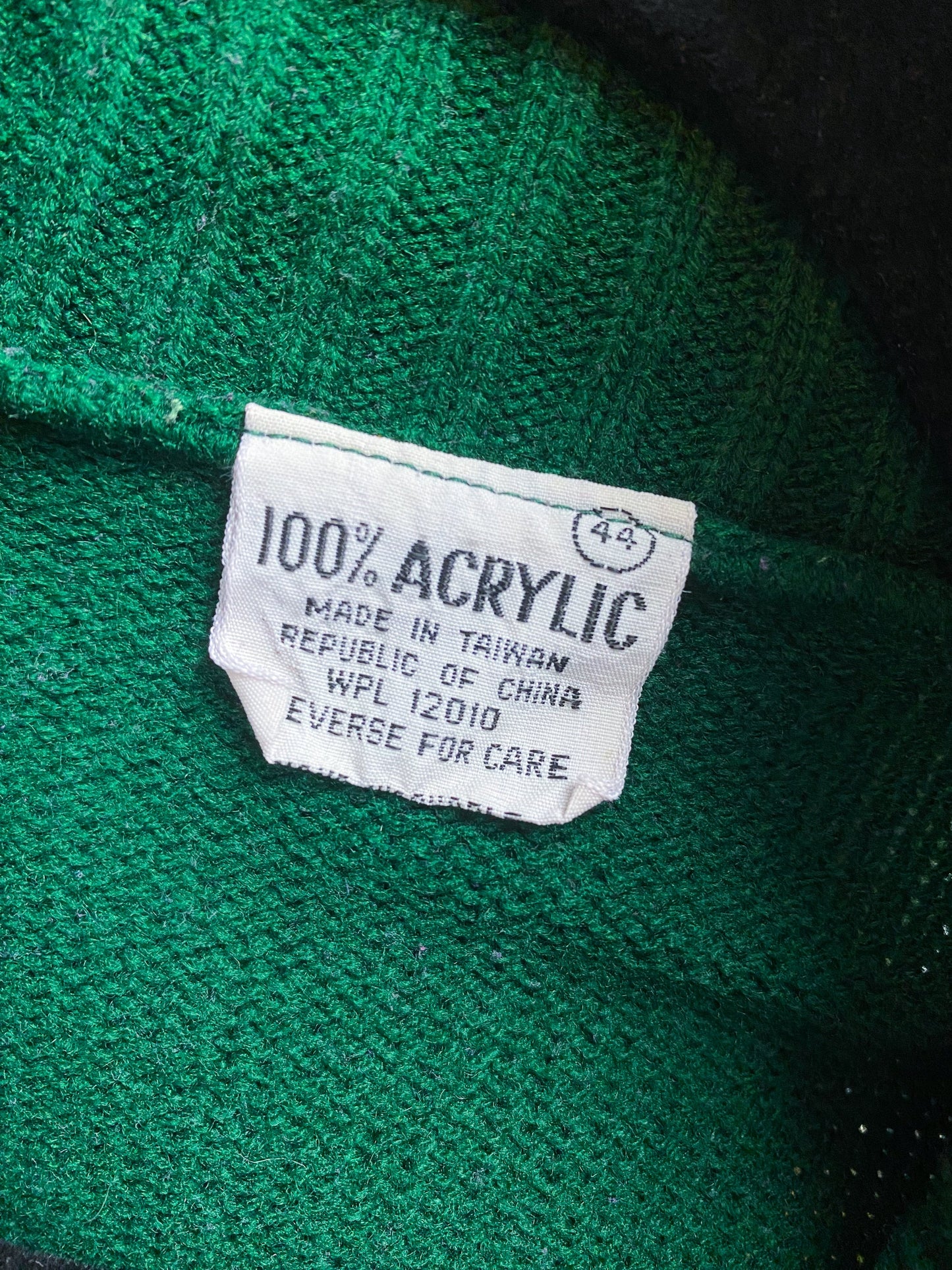70s 80s Forest Green Shawl Collar Belted Cardigan