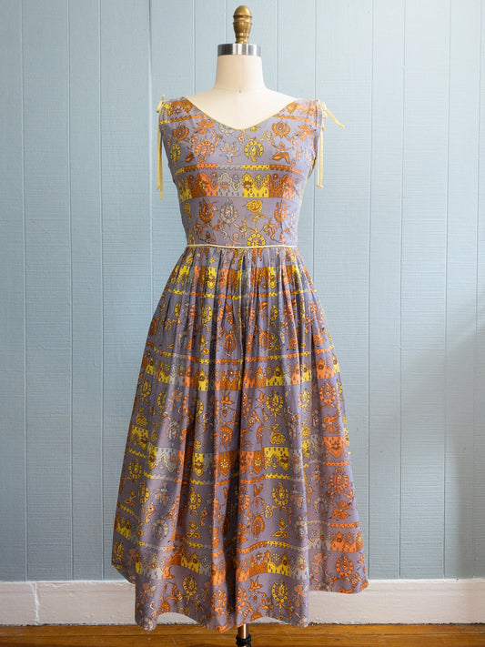 50s Lavender Whirling Dervish Dress | XS/S