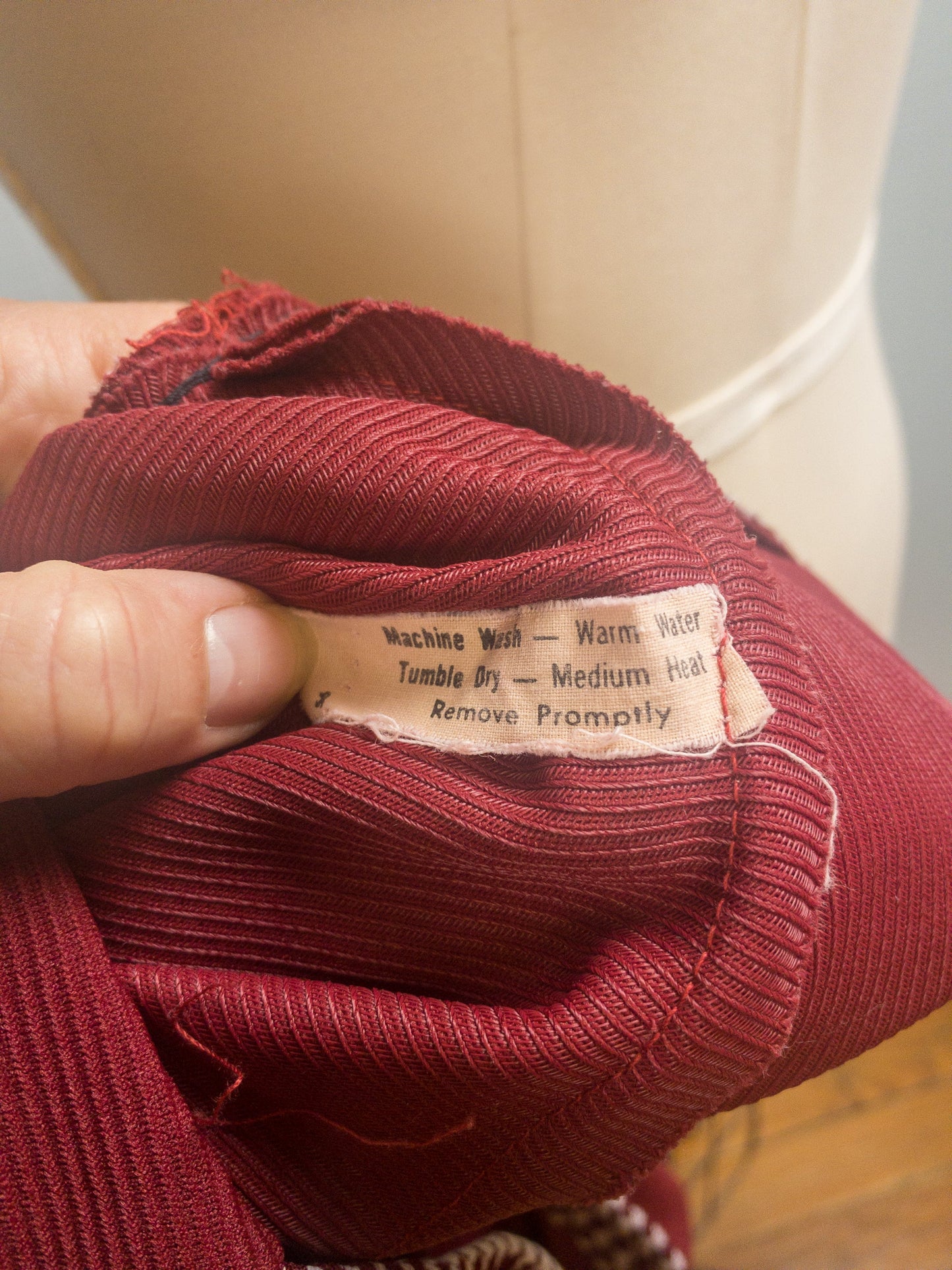 70's Red Check Bow Dress | XXL