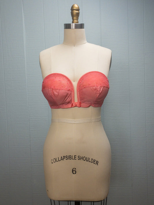 50's Barbie Pink Strapless Bullet Bra