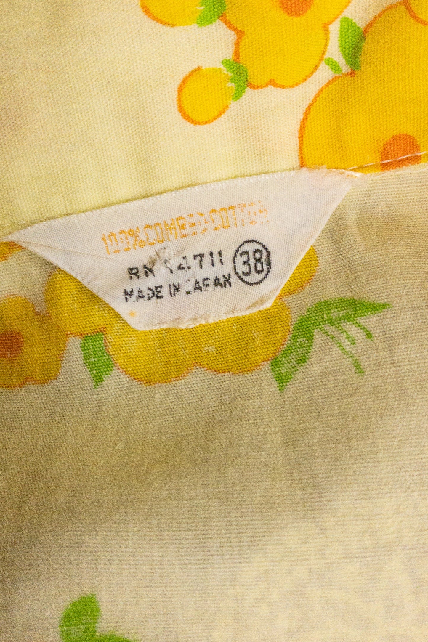 60's Yellow Daisy Chain Blouse | M/L