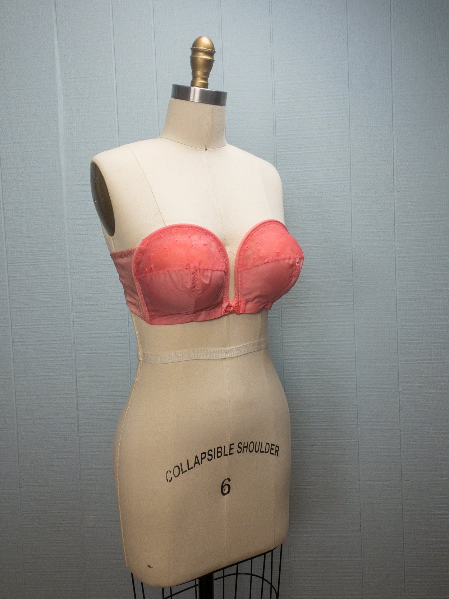 50's Barbie Pink Strapless Bullet Bra