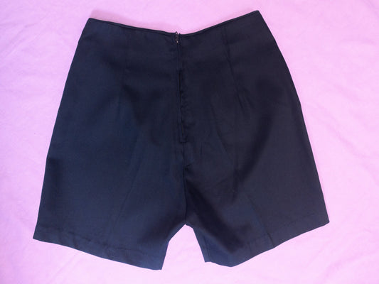 50s Navy Blue Shorts | 25" | Pin Up Summer Catalina Brushed Sateen Twill