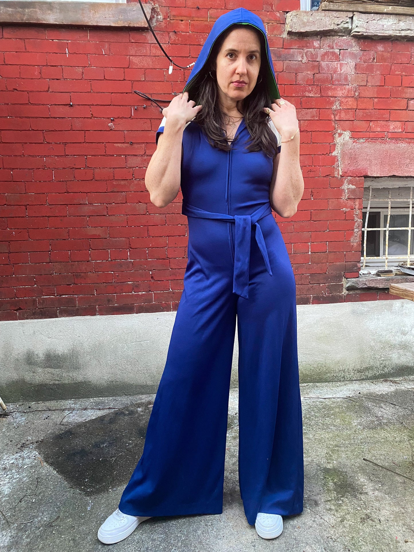 70's Sporty Hoodie Jumpsuit | S