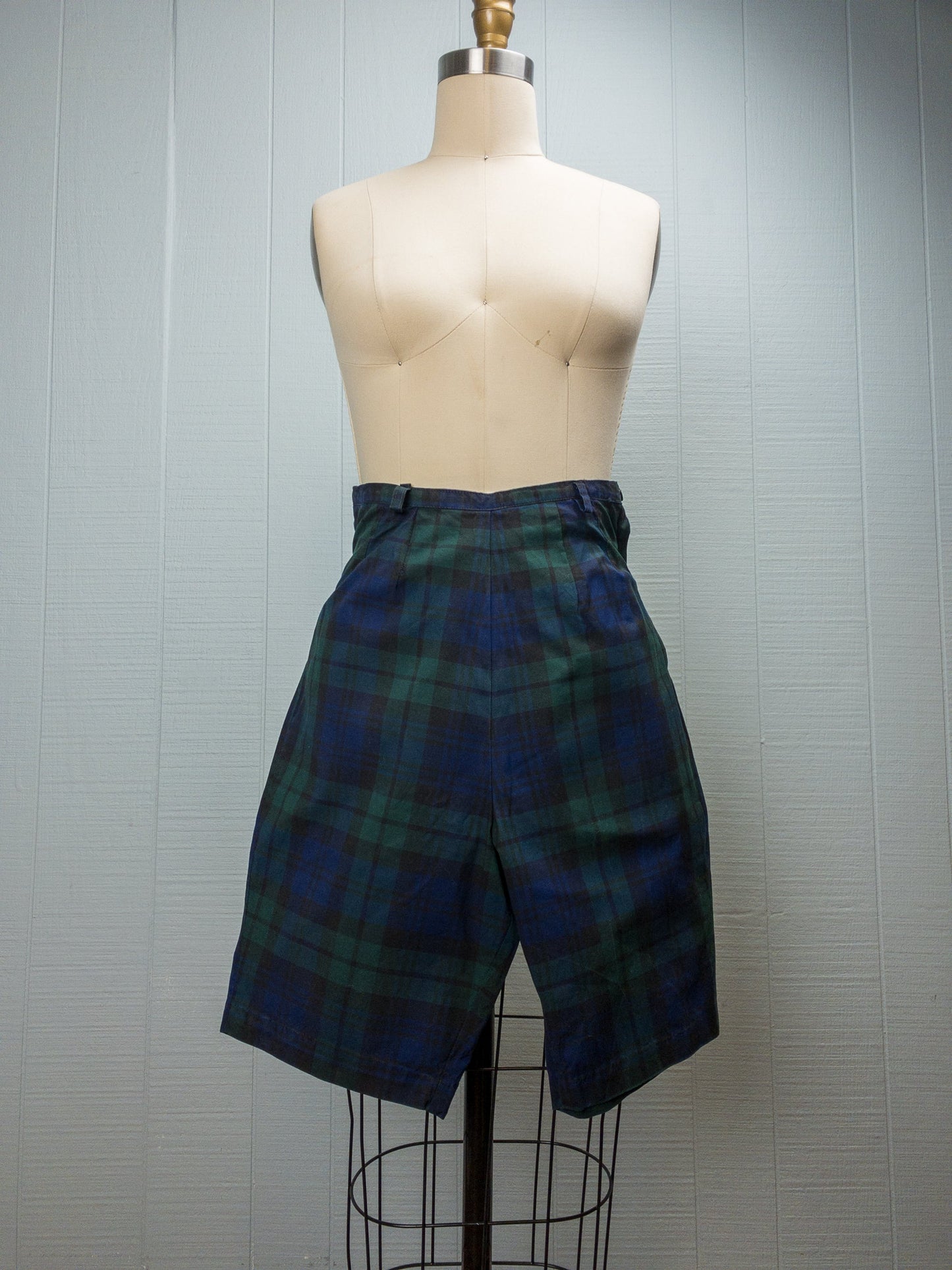 50's 60's Black Watch Tartan Shorts | S