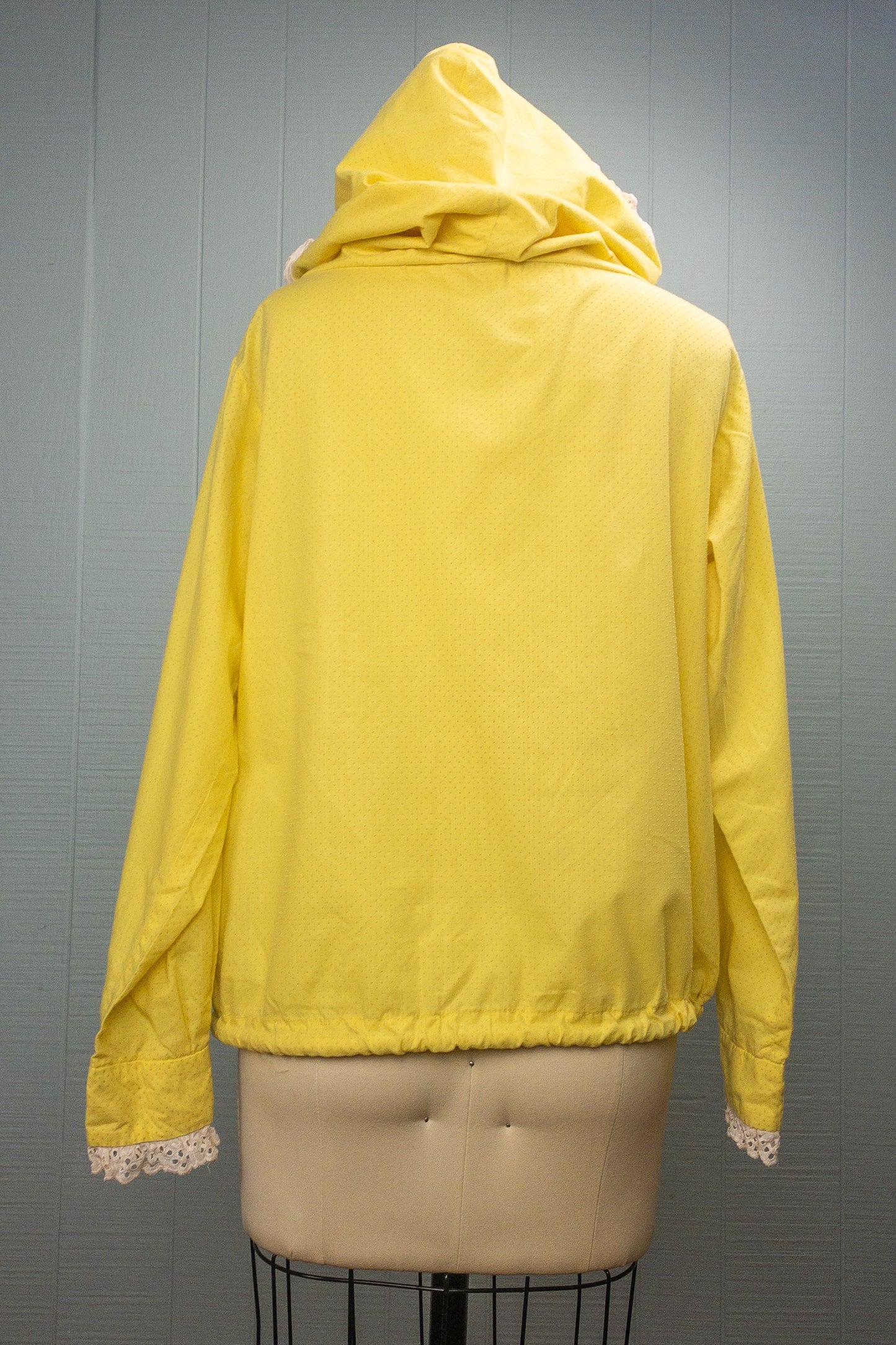 60's Yellow Dots & Lace Hoodie | S/M