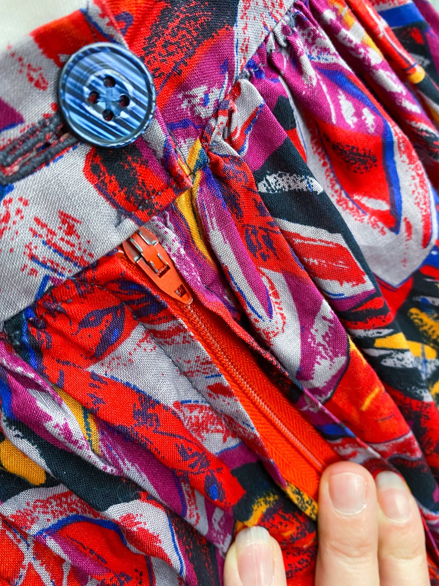 80s 90s Tropical Skirt | W26"