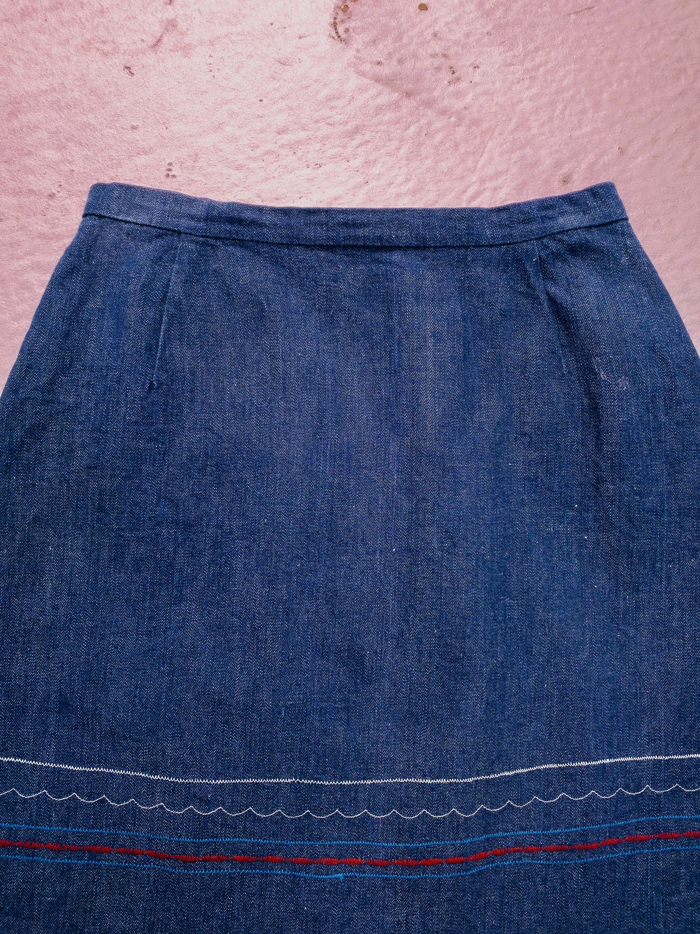 70's Denim A-Line Mini Skirt