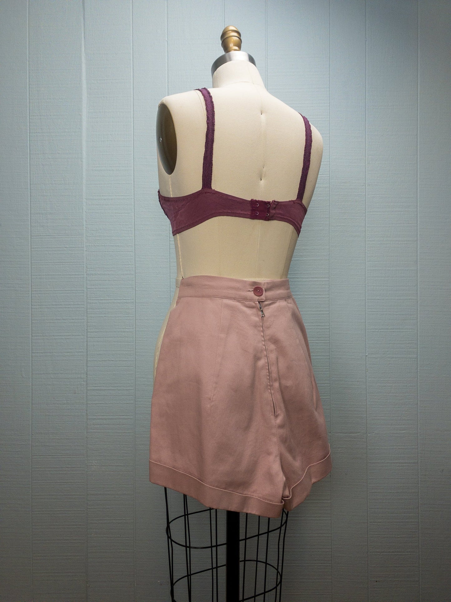 50's "Marvelous Mrs. Maisel" Reproduction Dusty Pink Tap Shorts | XS/S