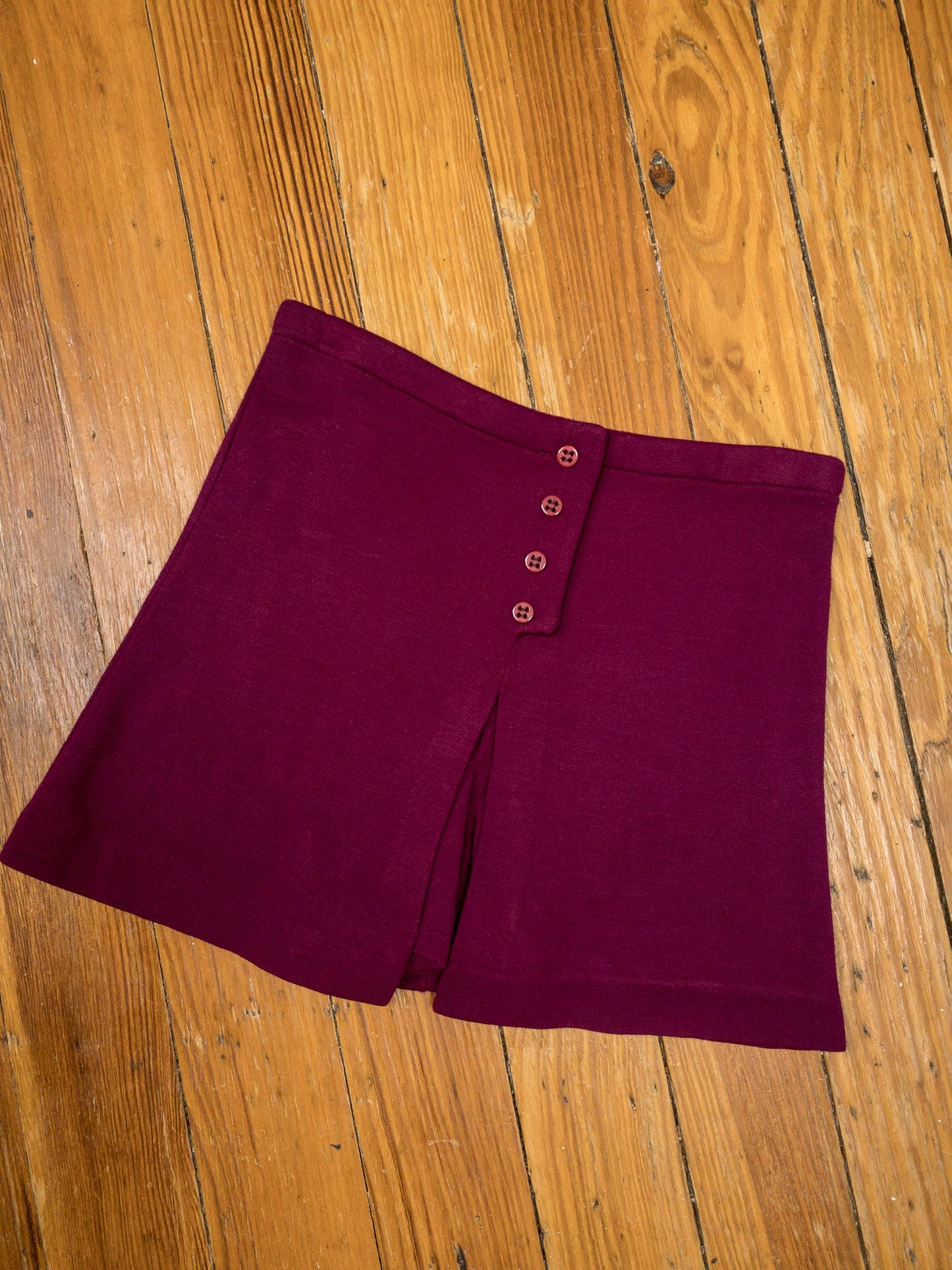 60's 70's Wine Knit Skort