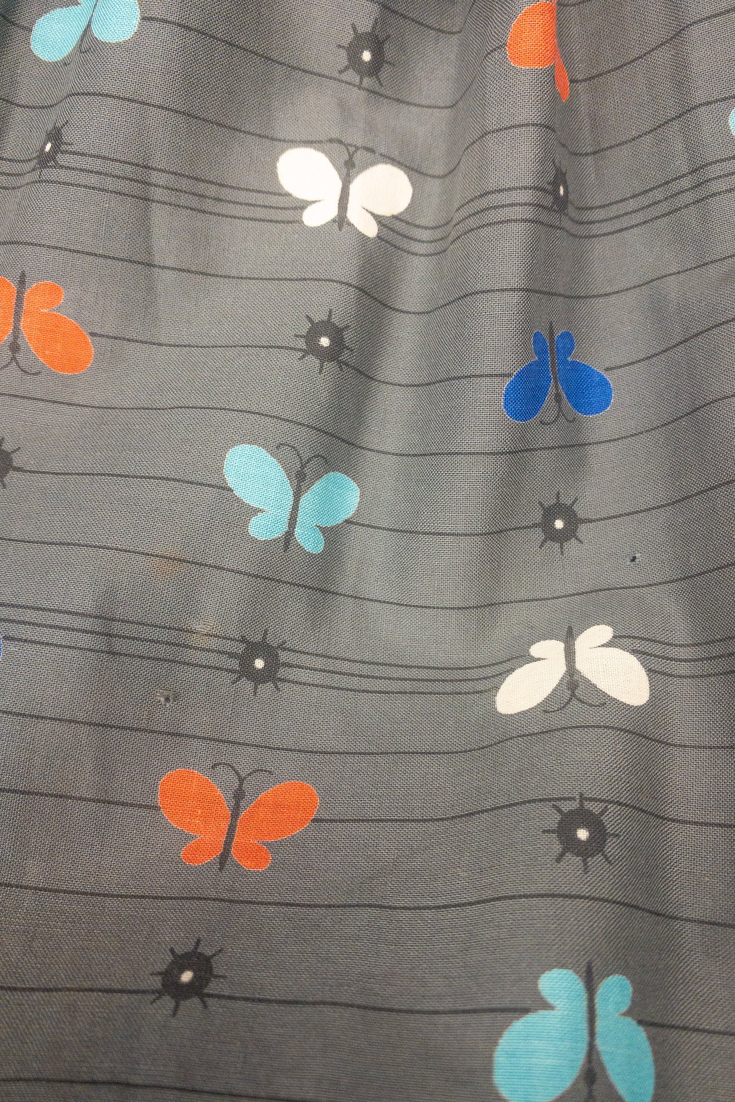 50's Grey Butterfly Skirt | 28"
