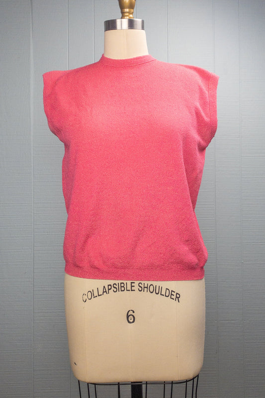 60s Bright Pink Mockneck | M/L