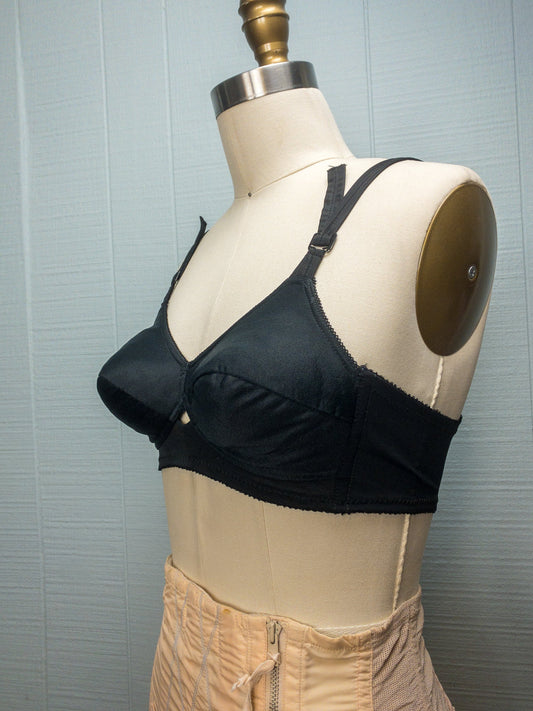 60's Black Bullet Bra | XS/S