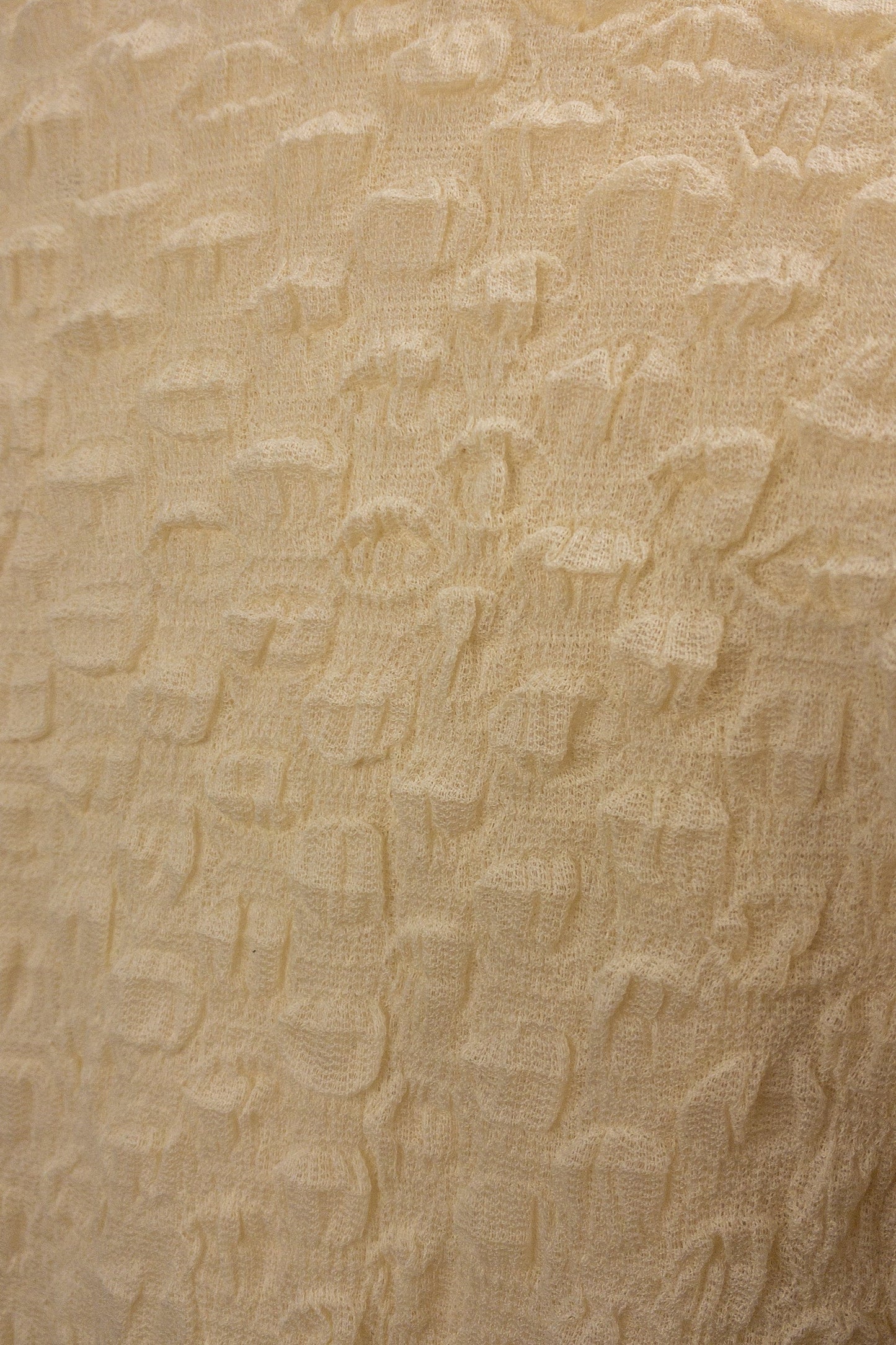 70's Cream Crinkle Top Spearpoint Collar