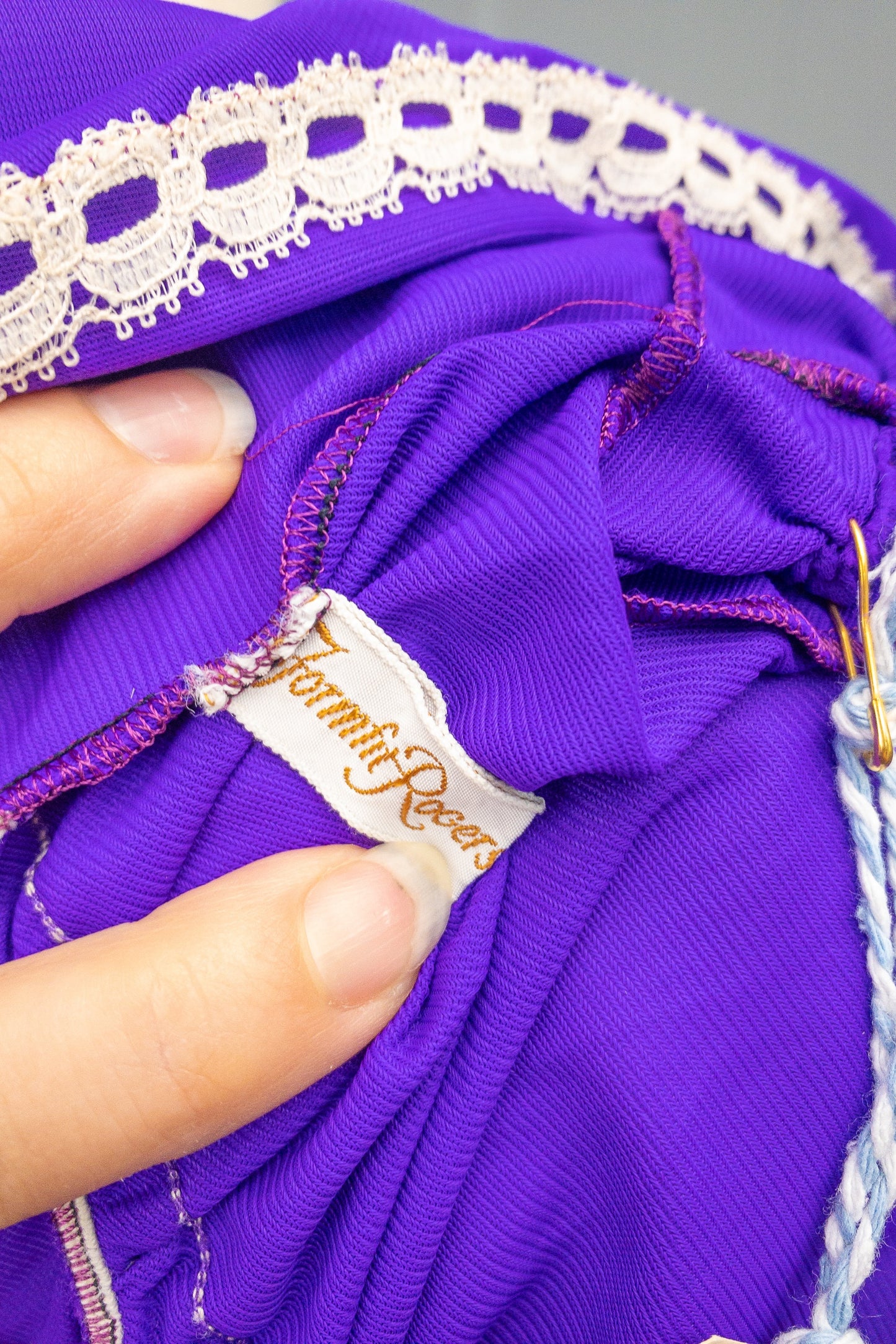 60's Purple Sheer Baby Doll Dress | M/L/XL