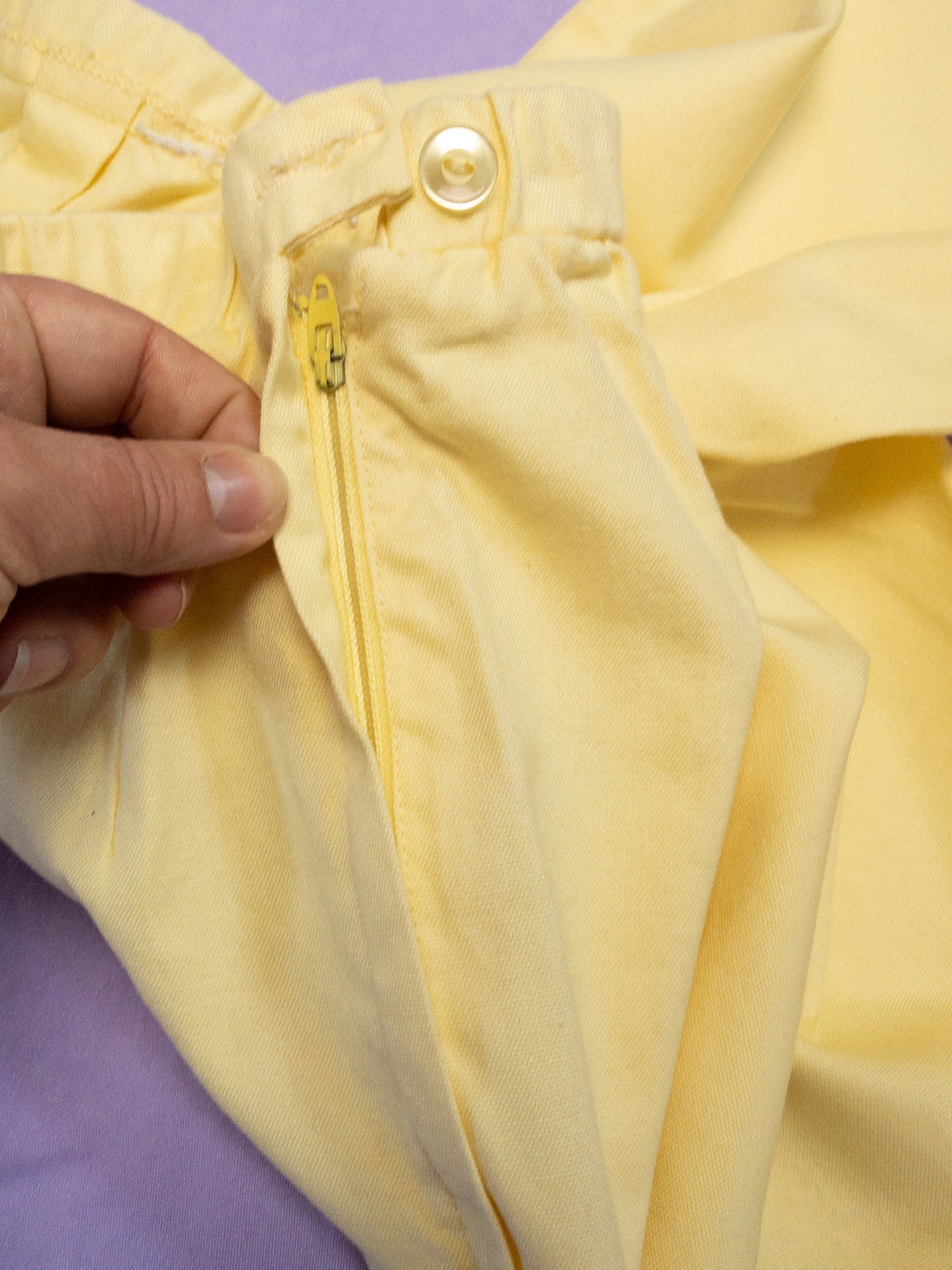 80's High Waist Yellow Short | XXS
