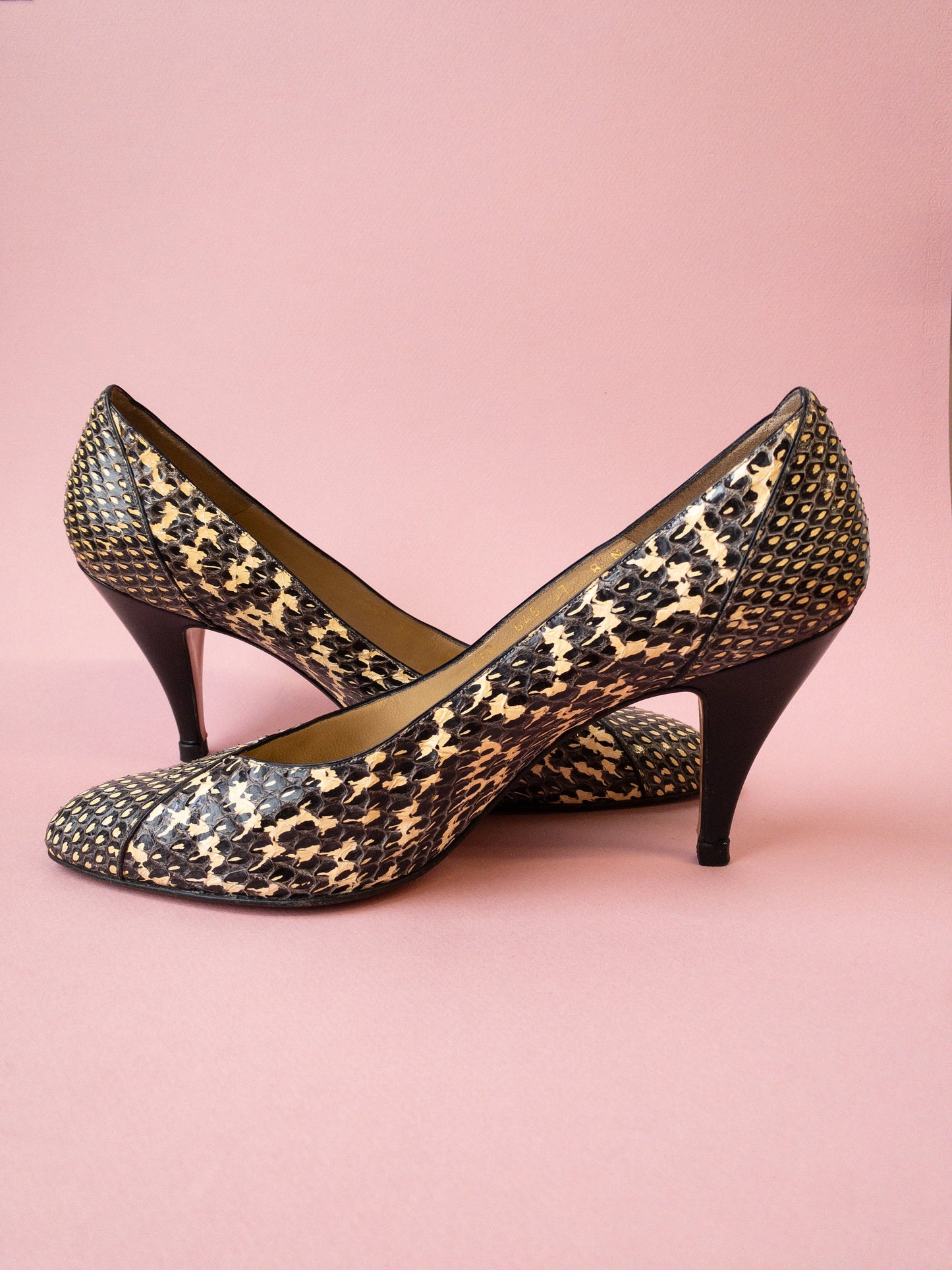 80's Bally Snakeskin Leather High Heel