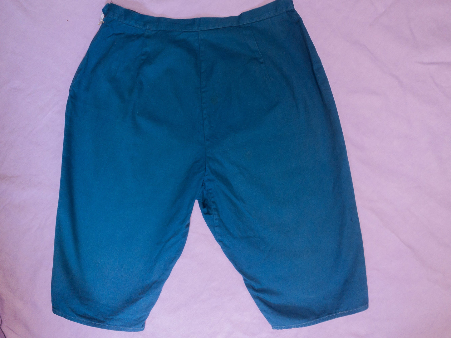 50s 60s Rich Blue Shorts | 30" | High Waist Pin Up Bermuda
