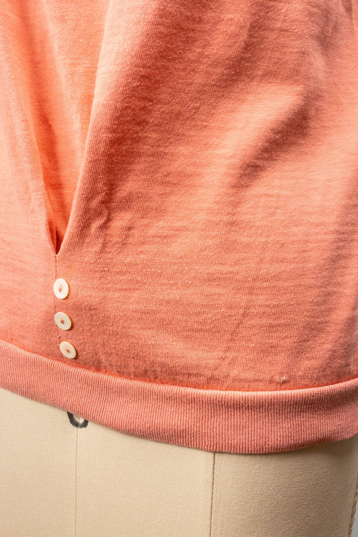 60's Peach Sleeveless Knit Tee | S/M