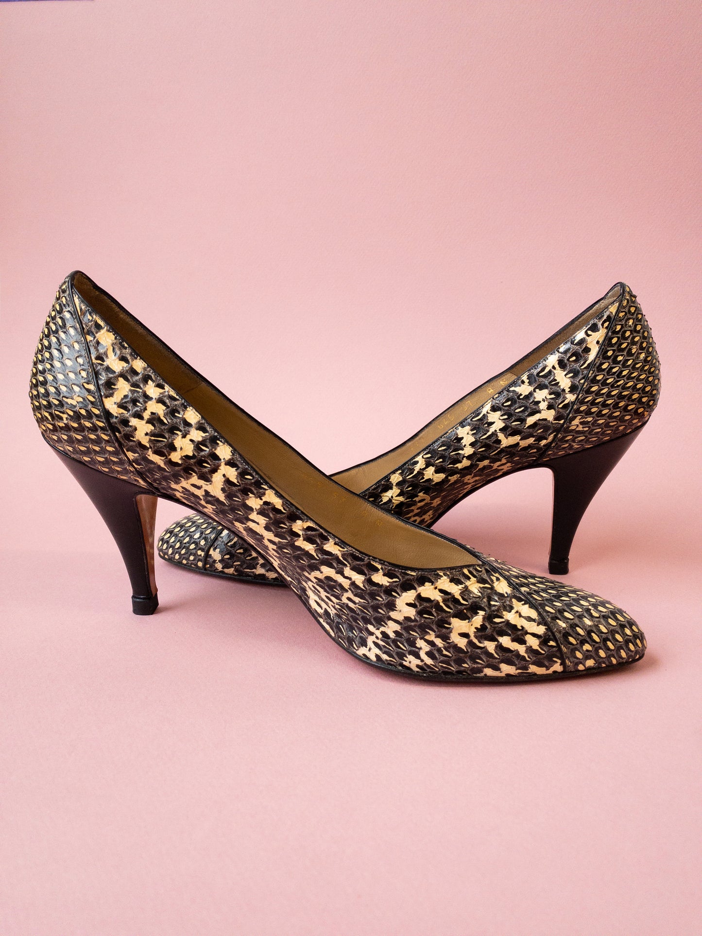 80's Bally Snakeskin Leather High Heel