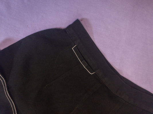 50's Black Tap Shorts | 25" | High Waist Pin Up Booty, Bloomers