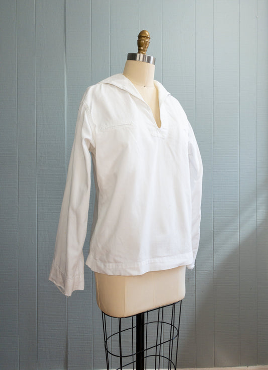 60s White Sailor Top