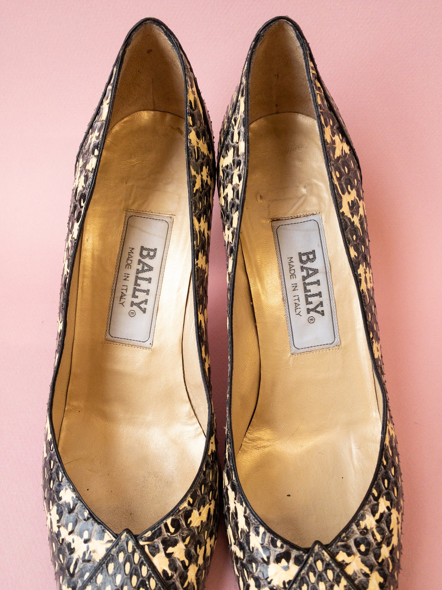 80's Bally Snakeskin Leather High Heel