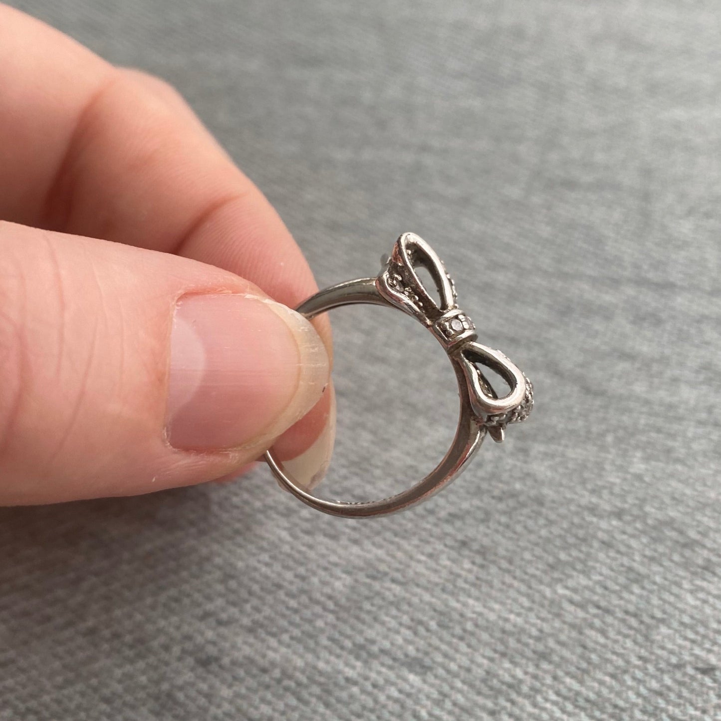 Tied Up in Bows Sterling Silver Ring | Size 7