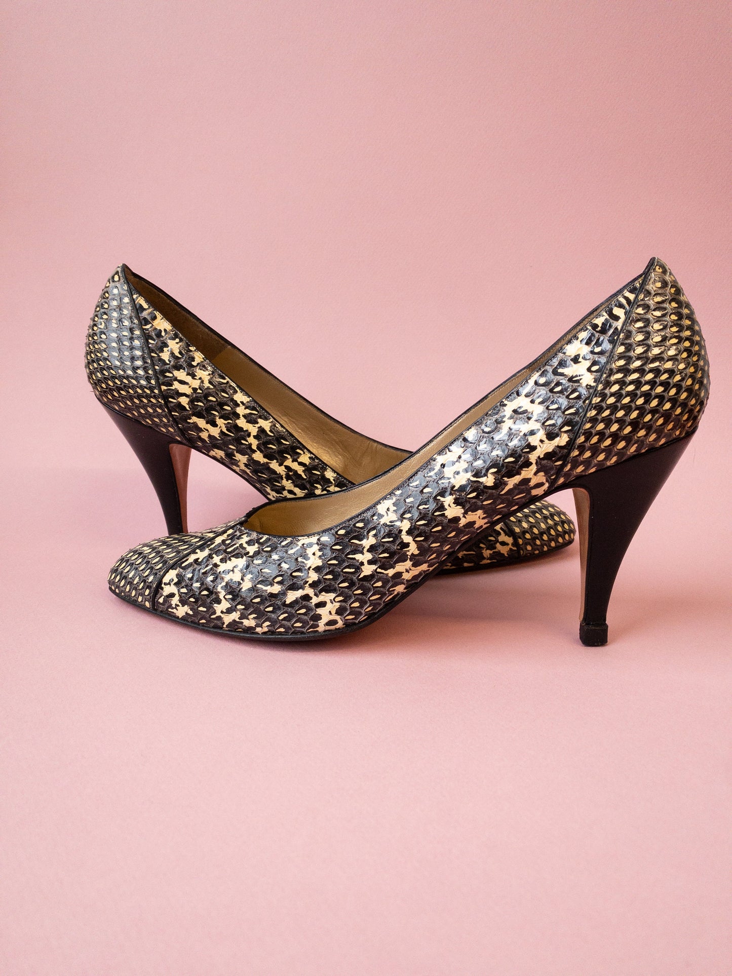 80's Bally Snakeskin Leather High Heel