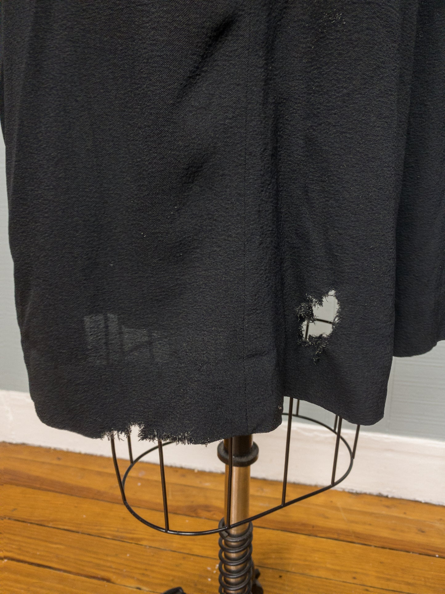 40's Wounded Wrap Dress with Rose Sequin