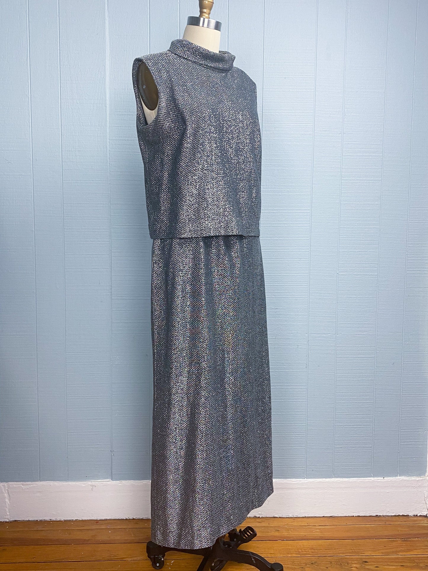 60's/70's Silver Lurex Mockneck Set