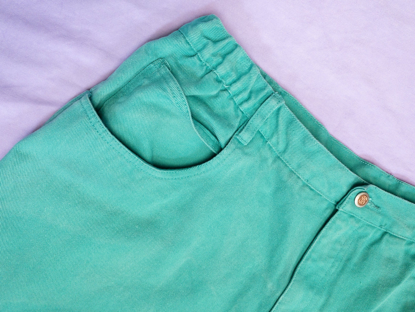 90's Green Teal Denim Shorts | XXL/3X