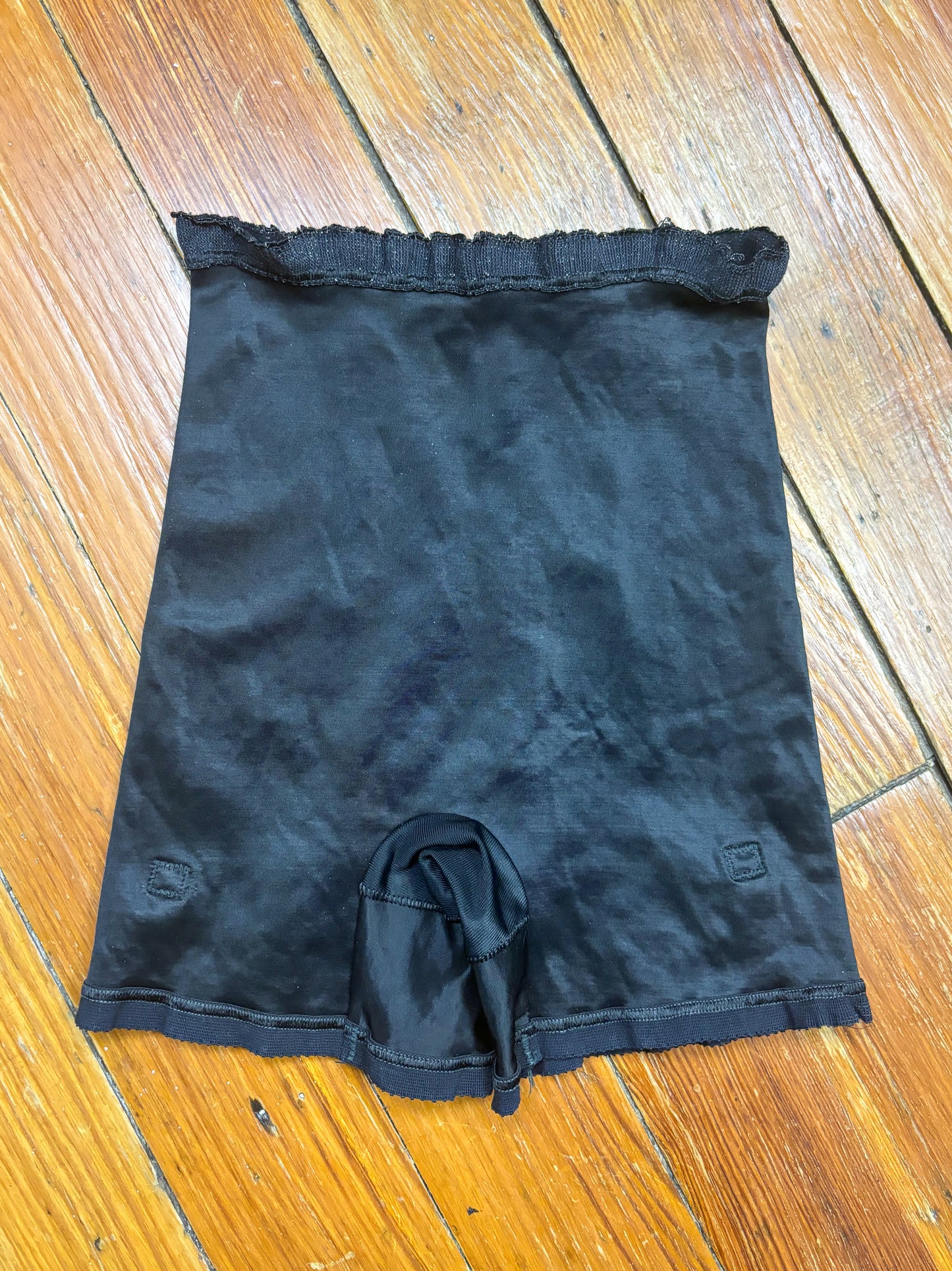 60's Black Girdle Lingerie Shorts | XXS